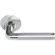 Ручка дверная «Колонна» МН-03  SN/CP  (белый никел