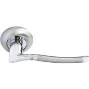 Ручка дверная «Фонтан» МН-04  SN/CP  (белый никель