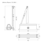 Доводчик дверной Нора-М Lonex 330 (от 50 до 120 кг