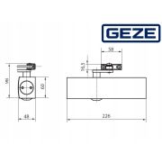 Доводчик Geze TS2000VBC 80-120кг белый Германия