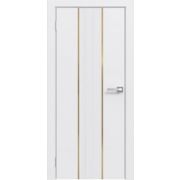 ПГ Эмаль LINE 4 ЗМ Белая эмаль/золлтой молдинг 600